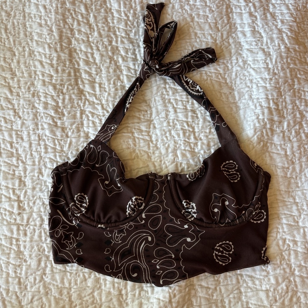 Fashion Nova Chocolate Halter Top